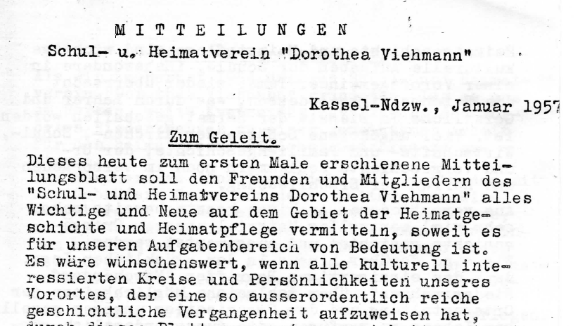 Titeseite erster Heimatbrief 1957 Nr. 1